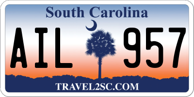 SC license plate AIL957