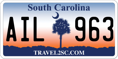 SC license plate AIL963