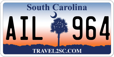 SC license plate AIL964