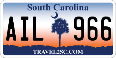 SC license plate AIL966