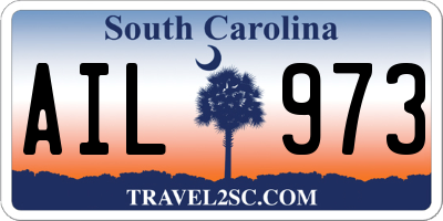SC license plate AIL973