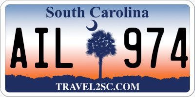 SC license plate AIL974