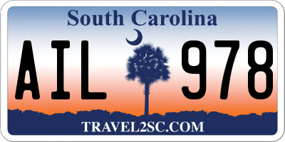 SC license plate AIL978