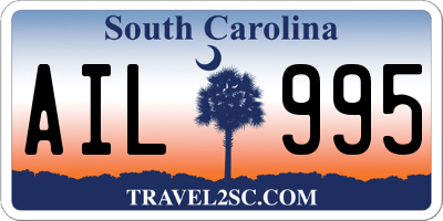 SC license plate AIL995
