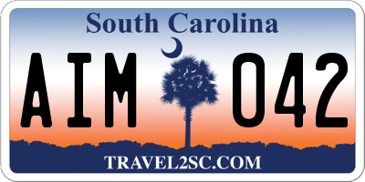 SC license plate AIM042