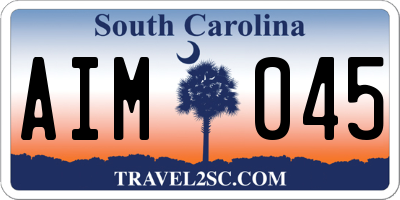 SC license plate AIM045