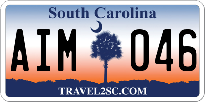SC license plate AIM046