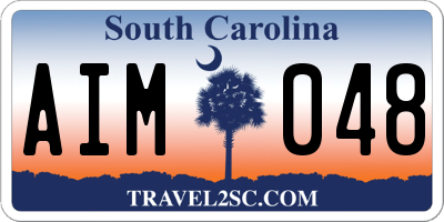 SC license plate AIM048