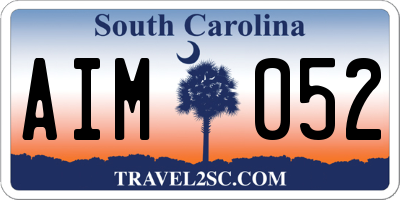 SC license plate AIM052