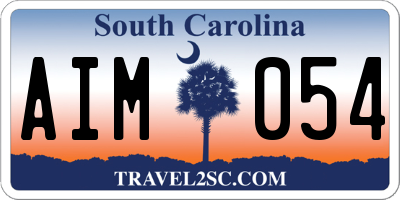 SC license plate AIM054