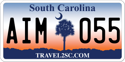 SC license plate AIM055