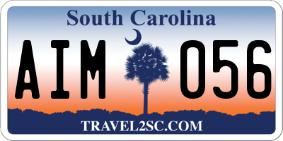 SC license plate AIM056