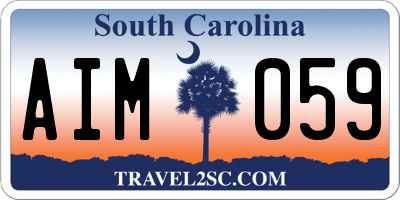 SC license plate AIM059