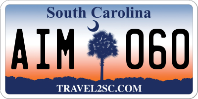 SC license plate AIM060