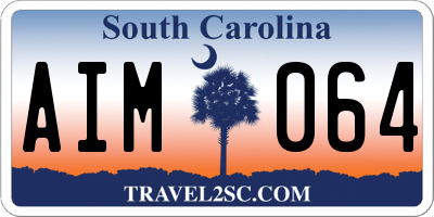 SC license plate AIM064