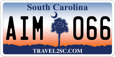 SC license plate AIM066