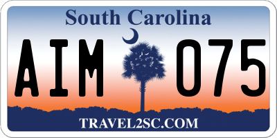 SC license plate AIM075
