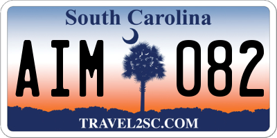 SC license plate AIM082