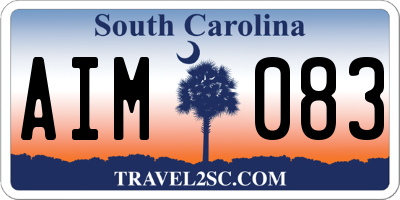 SC license plate AIM083