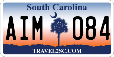 SC license plate AIM084