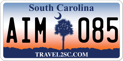 SC license plate AIM085