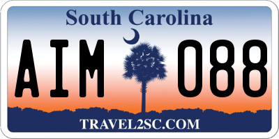 SC license plate AIM088