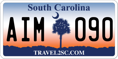 SC license plate AIM090