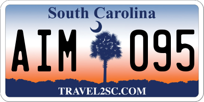 SC license plate AIM095
