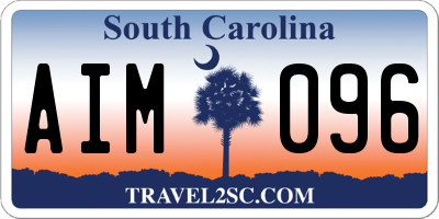 SC license plate AIM096