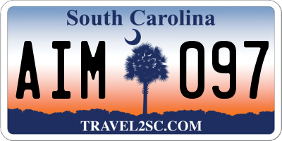 SC license plate AIM097