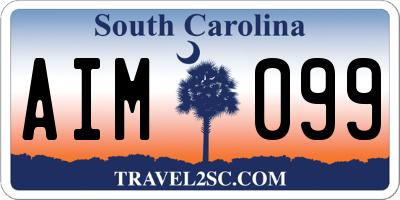 SC license plate AIM099