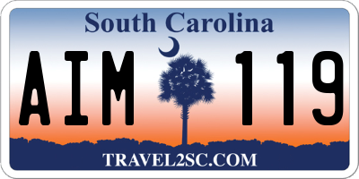 SC license plate AIM119