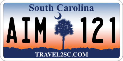 SC license plate AIM121