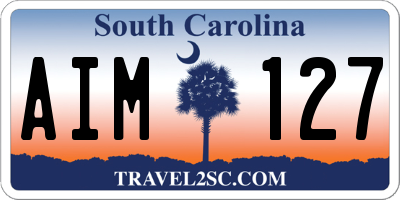 SC license plate AIM127