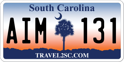 SC license plate AIM131