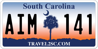SC license plate AIM141