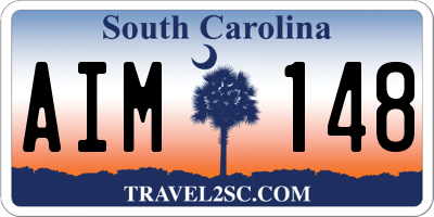 SC license plate AIM148