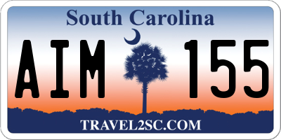 SC license plate AIM155