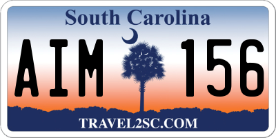 SC license plate AIM156
