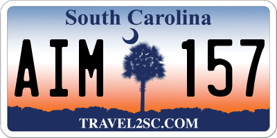 SC license plate AIM157