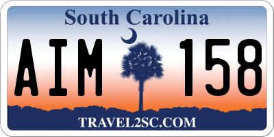 SC license plate AIM158