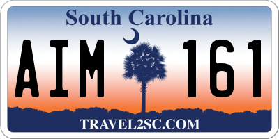 SC license plate AIM161