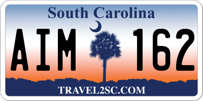 SC license plate AIM162