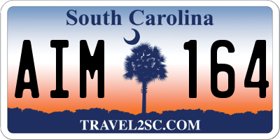SC license plate AIM164