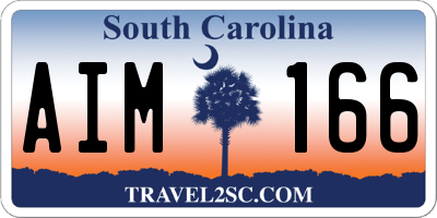 SC license plate AIM166