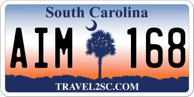 SC license plate AIM168