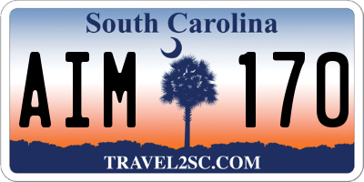 SC license plate AIM170