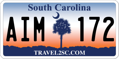 SC license plate AIM172