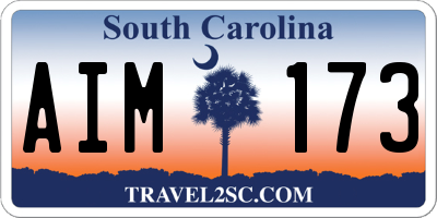 SC license plate AIM173