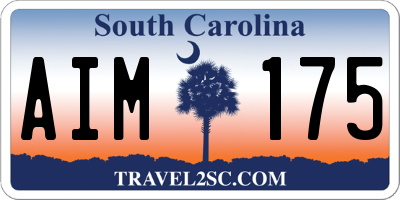 SC license plate AIM175